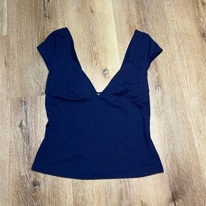 Free People Duo Corset Cami Navy Large